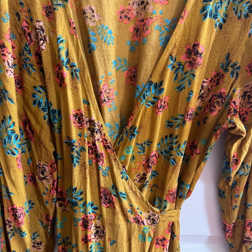 Faithfull the Brand x Anthropologie Le Figuaro Wrap Dress Long Sleeve - Picture 9 of 14